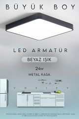 VOXIFY 24W LED Panel – 30×30 cm Siyah / Beyaz Işık - Voxify