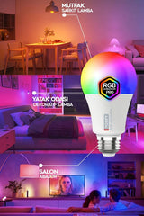 VOXIFY Kumandalı RGB LED Ampul – 9W E27 - Voxify